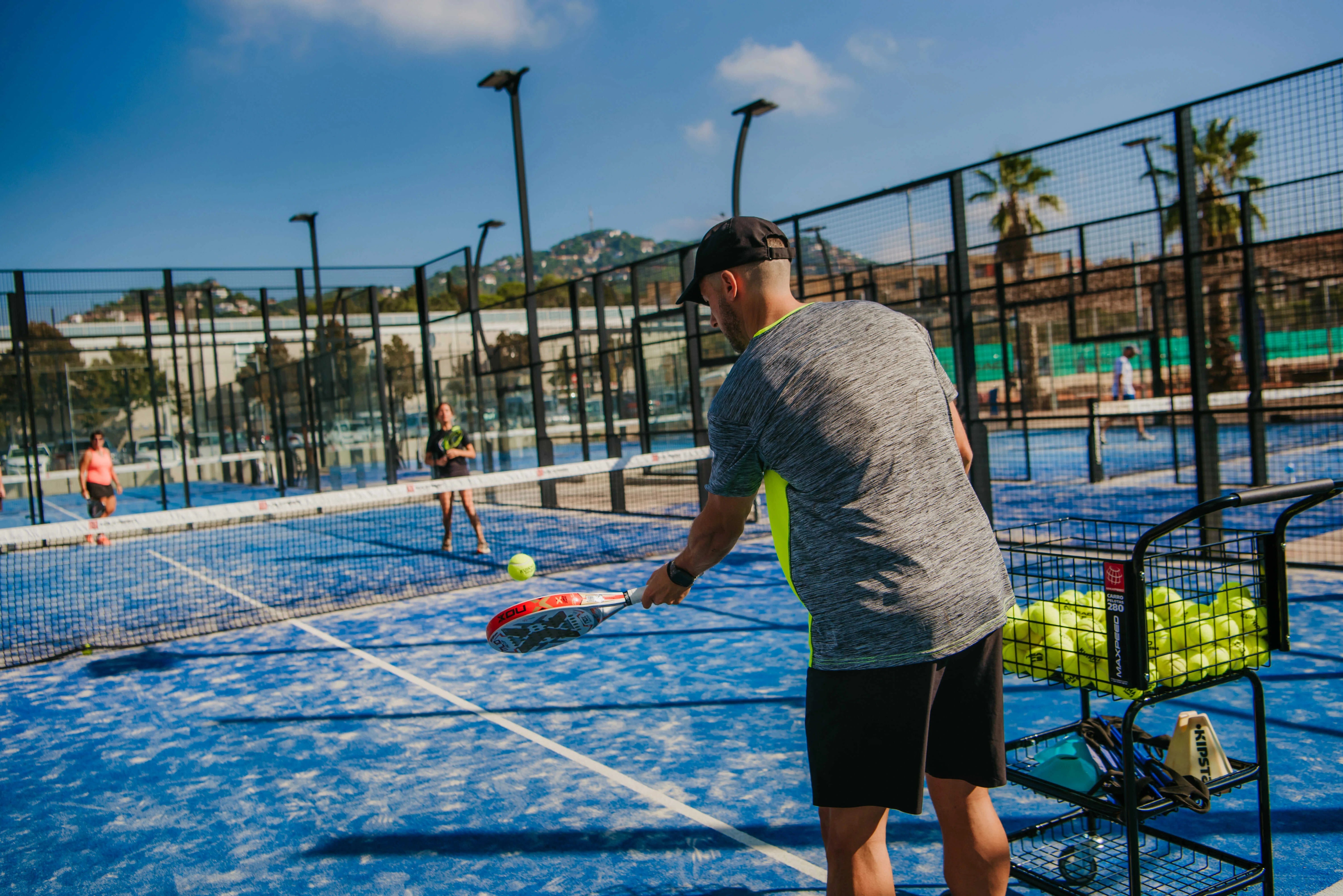 Professional padel training session in Lloret de Mar